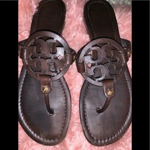 Brown Tory Burch Miller Sandals